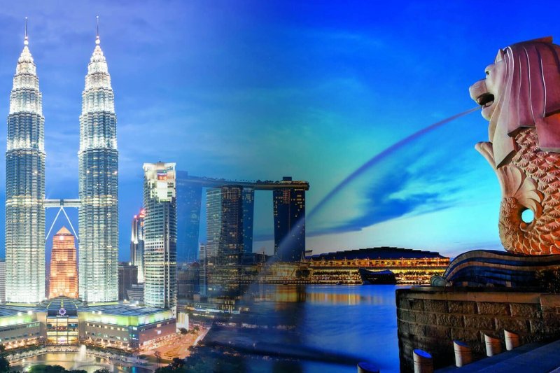 Singapore with Malaysia